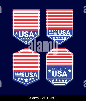 quatre timbres des états-unis Illustration de Vecteur