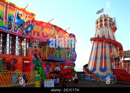 Hunstanton, Pleasure Beach, Funfair, Norfolk, Angleterre Banque D'Images