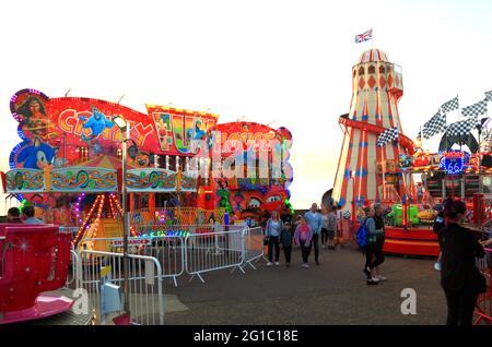 Hunstanton, Pleasure Beach, Funfair, Norfolk, Angleterre Banque D'Images