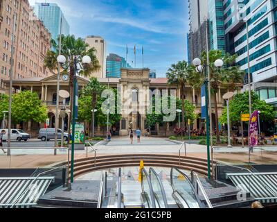 Bureau de poste général (GPO), Brisbane, Queensland, Australie. Bâtiment classé au patrimoine dans le quartier central des affaires. Banque D'Images