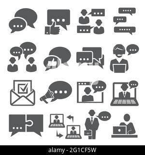 Kit de communication sur fond blanc Illustration de Vecteur