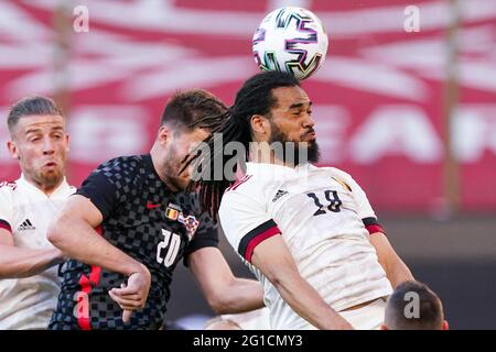 06-06-2021: Voetbal: Belgie contre Kroatie: Brussel BRUSSEL, BELGIQUE - JUIN 6: Jason Denayer de Belgique pendant le match international amical entre Bel Banque D'Images