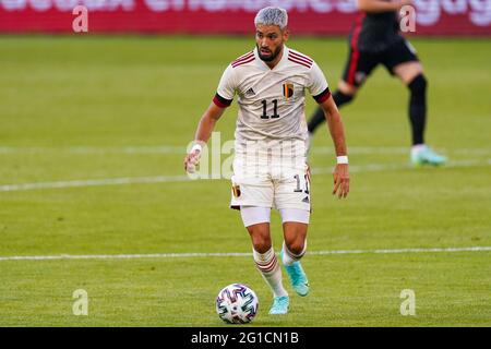 06-06-2021: Voetbal: Belgie contre Kroatie: Brussel BRUSSEL, BELGIQUE - JUIN 6: Yannick Carrasco, de Belgique, contrôle la balle pendant la Frie internationale Banque D'Images