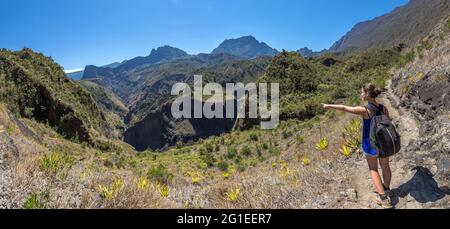 FRANCE. ILE DE LA RÉUNION, CIRQUE DE MAFATE Banque D'Images