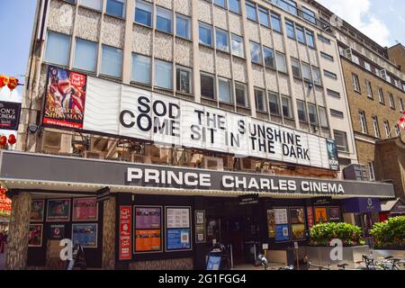 Prince Charles Cinema, West End, Londres, 5 juin 2021. Banque D'Images