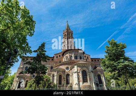 FRANCE, HAUTE-GARONNE (31) TOULOUSE, BASILIQUE SAINT-SERNIN Banque D'Images