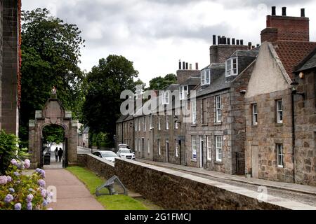 King's College, High Street, Houses, Old Town, Old Aberdeen, Aberdeen, côte est, Highlands, Highlands, Écosse, Royaume-Uni Banque D'Images