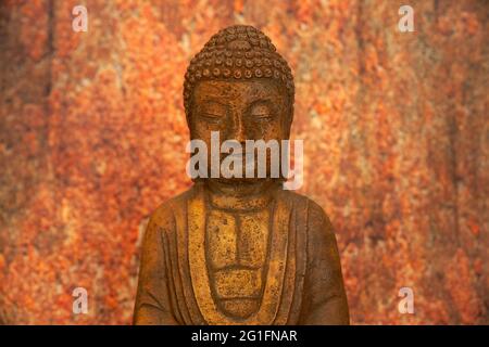 figure d'un jeune Bouddha dans un état de méditation Banque D'Images