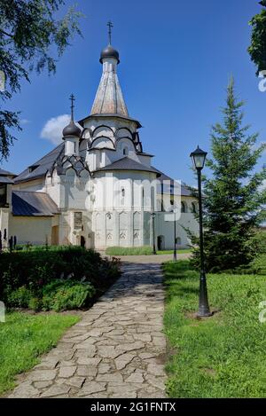 Église de l'Assomption, Monument architectural du XVIe siècle, Monastère de Saint Euthymius, Suzdal, cercle d'or, Russie Banque D'Images