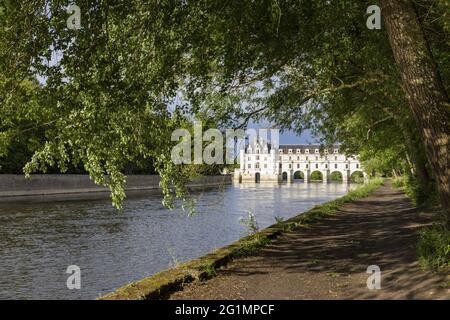 France, Indre et Loire, Francueil, vallée de la Loire classée au patrimoine mondial de l'UNESCO, Chenonceaux, château de Chenonceau Banque D'Images