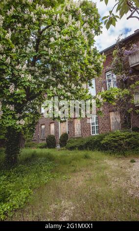 Vue détaillée du village abandonné de Morschenich - ancien pour la mine d'opencast de Hambach Banque D'Images