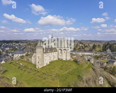 France, Corrèze, Limousin, Parc naturel régional de Millevaches (Parc naturel régional de Millevaches), Saint Angel, église Saint Michel des Anges Banque D'Images