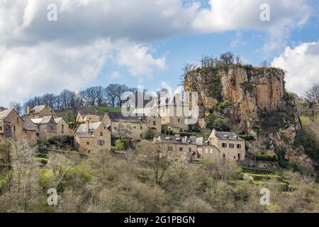 La France, l'Aveyron, village de Rodelle, Causse Comtal Banque D'Images