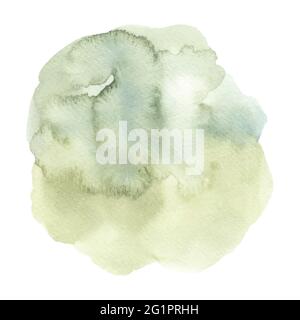 Colorez les formes aquarelles avec un fond blanc peint à la main. Illustration de Vecteur