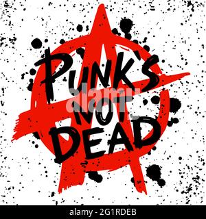 Jeu de punk rock. Ne punk pas les mots morts et les éléments de conception. Illustration vectorielle. Illustration de Vecteur