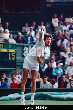 Kevin Curren, joueur de tennis sud-africain, années 1980 Banque D'Images