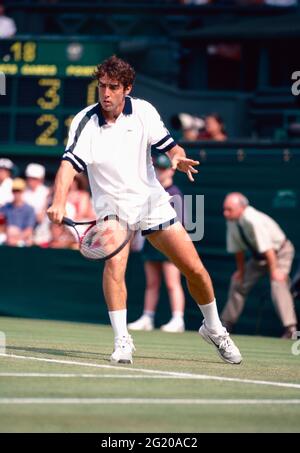 Joueur de tennis espagnol Tomas Carbonell, Wimbledon, Royaume-Uni dans les années 1990 Banque D'Images