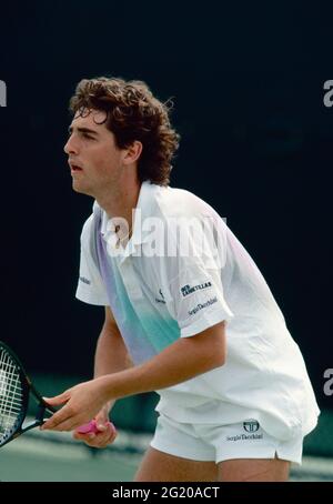 Joueur de tennis espagnol Tomas Carbonell, Lipton, Miami USA 1991 Banque D'Images