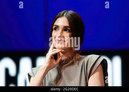 Malaga, Espagne. 05e juin 2021. L'actrice Paz Vega vue lors de la présentation de 'la Casa del Caracol' au Festival de Malaga 2021 au Teatro Cervantes à Malaga. Crédit : SOPA Images Limited/Alamy Live News Banque D'Images