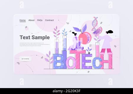 Équipe de scientifiques travaillant avec des chercheurs en ADN faisant des expériences dans les tests d'ADN en laboratoire génie génétique biotechnologie Illustration de Vecteur