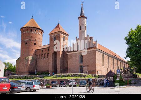 Reszel, Pologne - Château. Monuments de la vieille ville médiévale. Banque D'Images