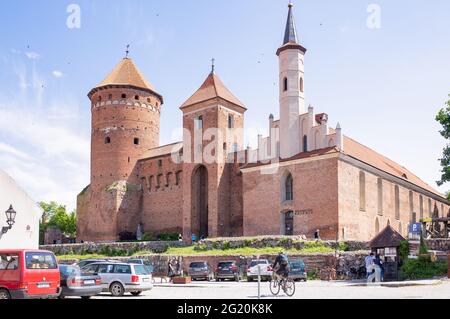 Reszel, Pologne - Château. Monuments de la vieille ville médiévale. Banque D'Images