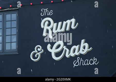 Restaurant The Rum & Crab Shack, Wharf Road, St. Ives, Cornwall, Royaume-Uni, Mai 2021 Banque D'Images