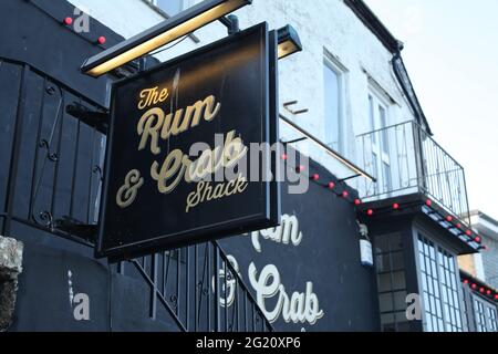 Restaurant The Rum & Crab Shack, Wharf Road, St. Ives, Cornwall, Royaume-Uni, Mai 2021 Banque D'Images