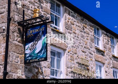 The Lifeboat Inn, Wharf Road, St. Ives, Cornwall, Royaume-Uni, Mai 2021 Banque D'Images