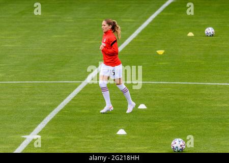 Munich, Allemagne. 06e juin 2021. Sandrine Mauron (15 Eintracht Frankfurt) avant le match Frauen Bundesliga entre le FC Bayern Munich et Eintracht Frankfurt au campus du FC Bayern, Allemagne. Crédit: SPP Sport presse photo. /Alamy Live News Banque D'Images