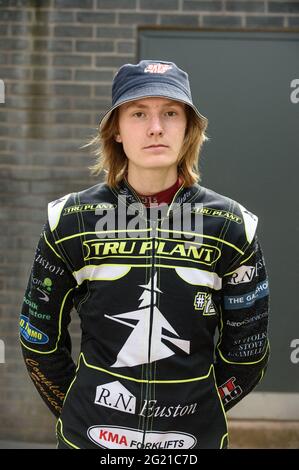 MANCHESTER, ROYAUME-UNI. 7 JUIN Drew Kemp - Ipswich TruPlant Witches lors du match SGB Premiership entre Belle vue Aces et Ipswich Witches au National Speedway Stadium, Manchester, le lundi 7 juin 2021. (Credit: Ian Charles | MI News) Credit: MI News & Sport /Alay Live News Banque D'Images