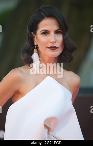 Malaga, Espagne. 07e juin 2021. L'actrice espagnole Noemi Ruiz sur le tapis rouge à l'intérieur de l'hôtel Miramar. La nouvelle édition du 24e Festival du film espagnol de Malaga, grand événement cinématographique en Espagne, présente les films candidats à gagner le prix "Biznaga de Oro", suivant toutes les mesures pour empêcher la propagation du coronavirus et pour garantir un événement sûr. Le festival aura lieu du 3 au 13 juin. (Photo de Jesus Merida/SOPA Images/Sipa USA) Credit: SIPA USA/Alay Live News Banque D'Images