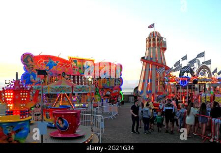 Hunstanton, Pleasure Beach, Funfair, Norfolk, Angleterre, ROYAUME-UNI Banque D'Images