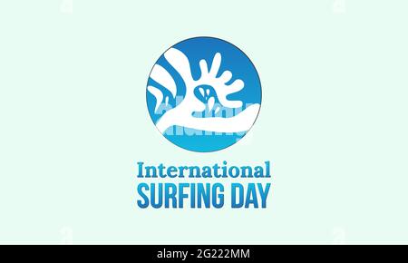 Illustration du vecteur de la Journée internationale du surf. Modèle de journée de surf pour l'arrière-plan, la bannière, l'affiche, la campagne de cartes de vœux. Illustration de Vecteur