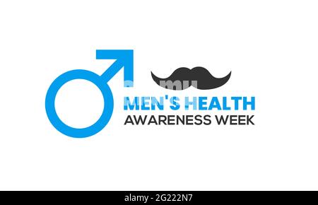Mois de sensibilisation à la santé des hommes en juin. Bannière, carte de vœux, modèle de contexte dans la campagne de sensibilisation à la santé médicale. Illustration de Vecteur