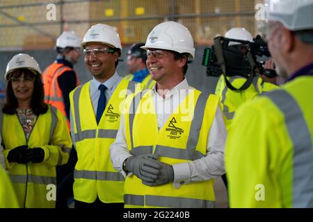 Nigel Huddleston, député, ministre du Tourisme, des Sports et des Jeux du Commonwealth, au Sandwell Aquatics Centre, Birmingham. Date de publication : le mardi 1er juin 2021. Banque D'Images