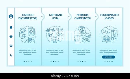 Principaux types de gaz à effet de serre modèle de vecteur d'intégration Illustration de Vecteur