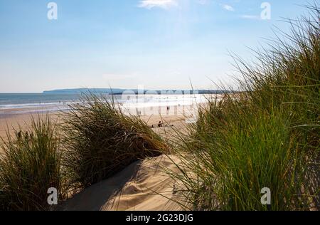 Plage de Camber Sands dans l'est du Sussex, Angleterre, Royaume-Uni Banque D'Images