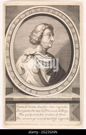 Portrait de Philippe de Comines. Portrait de Philippe de Comines, seigneur d'Argenton. Banque D'Images