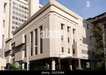 Extérieur des tribunaux centraux de Perth. Banque D'Images