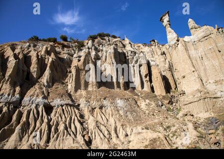 Modèles de roches volcaniques dans le district de Kula, dans le pays de Manisa, en Turquie Banque D'Images