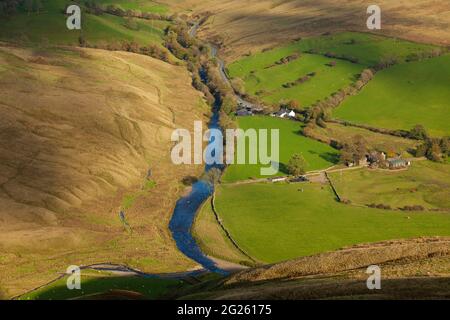 Vue sur la rivière Rawthe près de Cautley, Yorkshire Banque D'Images