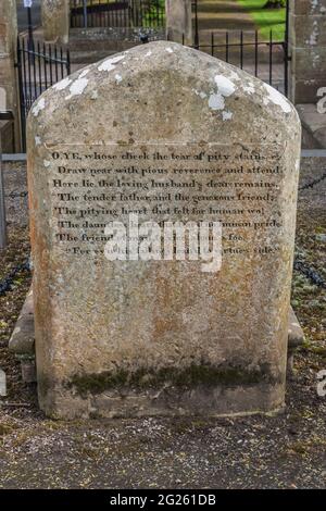 Écosse. L'image est de la tombe des parents de Robert Burns qui sont interrés au cimetière du chantier naval d'Auld Kirk [ancienne église] à Alloway. Banque D'Images