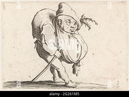 Nain avec bâton de marche; figure varienne Gobbi Di Jacopo Callot ...