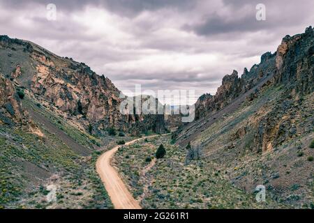 Paysages des Rocheuses de l'Oregon sous les nuages Banque D'Images