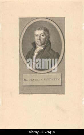 Portrait de Cornelis Anthony Fannius Scholten. Portrait de l'avocat et homme d'État Cornelis Anthony Fannius Scholten. Banque D'Images