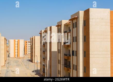 Appartements de logement social offerts par le ministère du logement en Égypte Banque D'Images