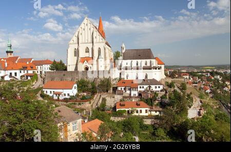 Église gothique de Saint-Nicolas en tchèque Kostel svateho Mikulase, Znojmo, Moravie du Sud, République tchèque Banque D'Images