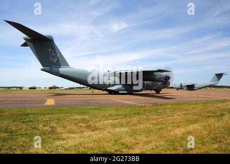 A400M avion de transport militaire de la Royal Air Force. Banque D'Images