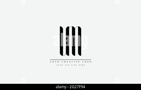 UM MU U M modèle de monogramme de logo vectoriel abstrait Illustration de Vecteur